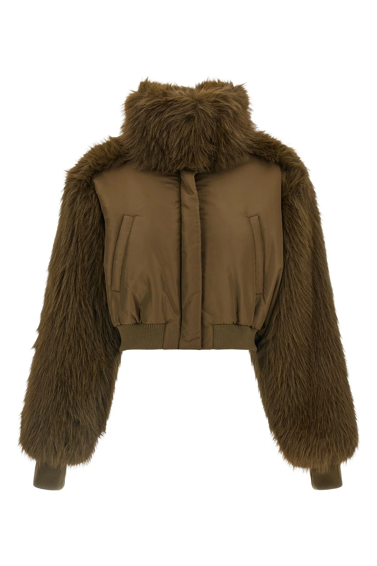 Bi-Material Short Jacket - 1