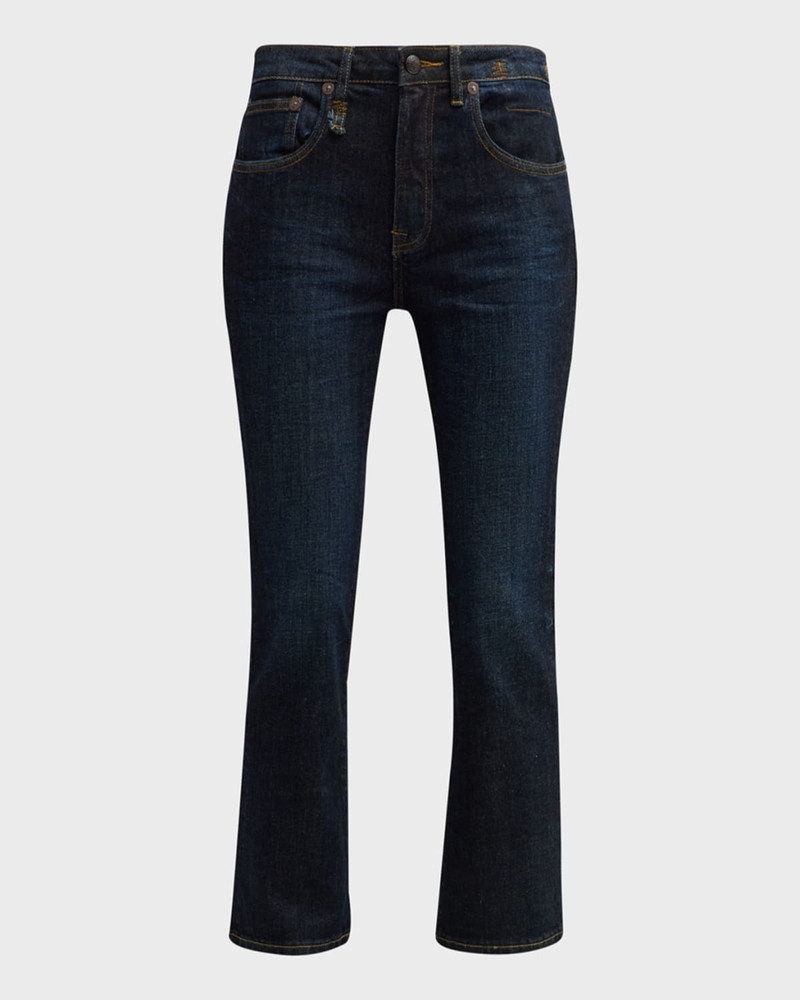 R13 Mid-Rise Straight Kick Ankle Jeans outlook
