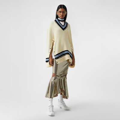 Burberry Ring-pierced Wool Oversized Cricket Sweater outlook