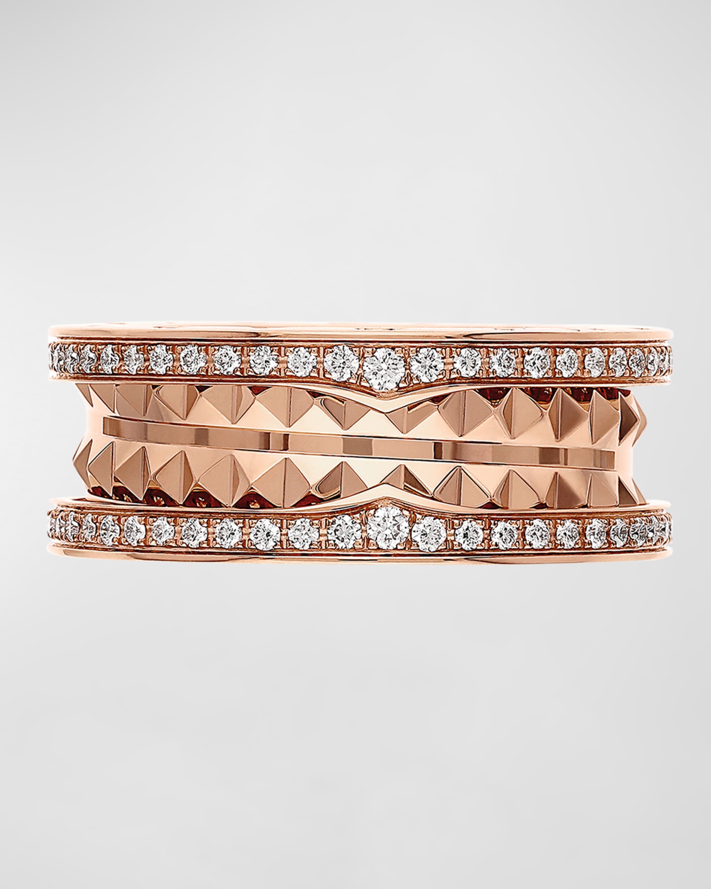 B.Zero1 Rock Studded Diamond Pave Ring, EU 53 / US 6.25 - 4
