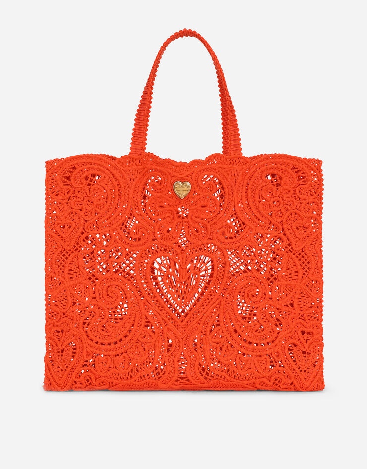 Large cordonetto lace Beatrice shopper - 1