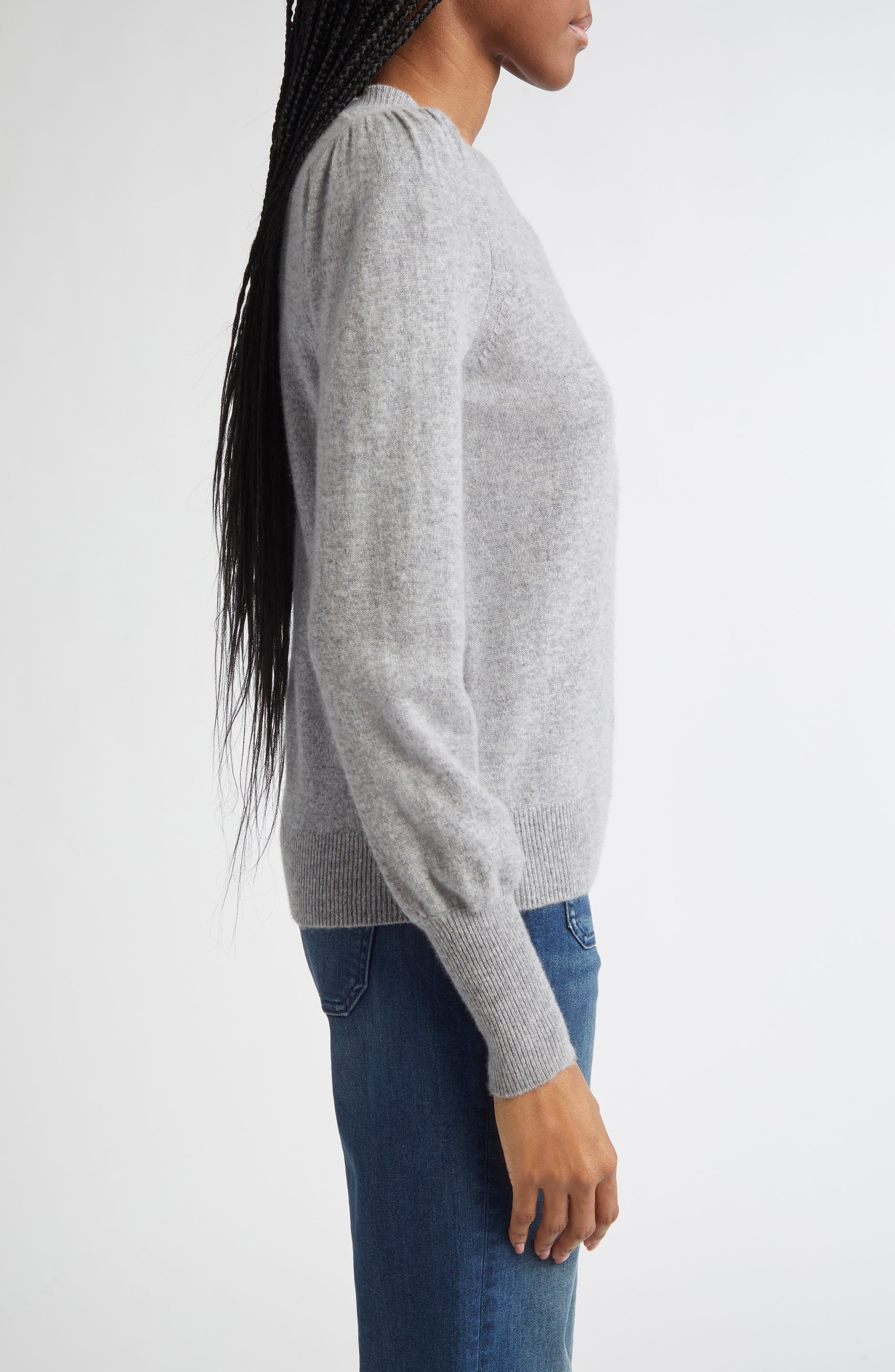 Nelia Button Accent Cashmere Sweater - 3