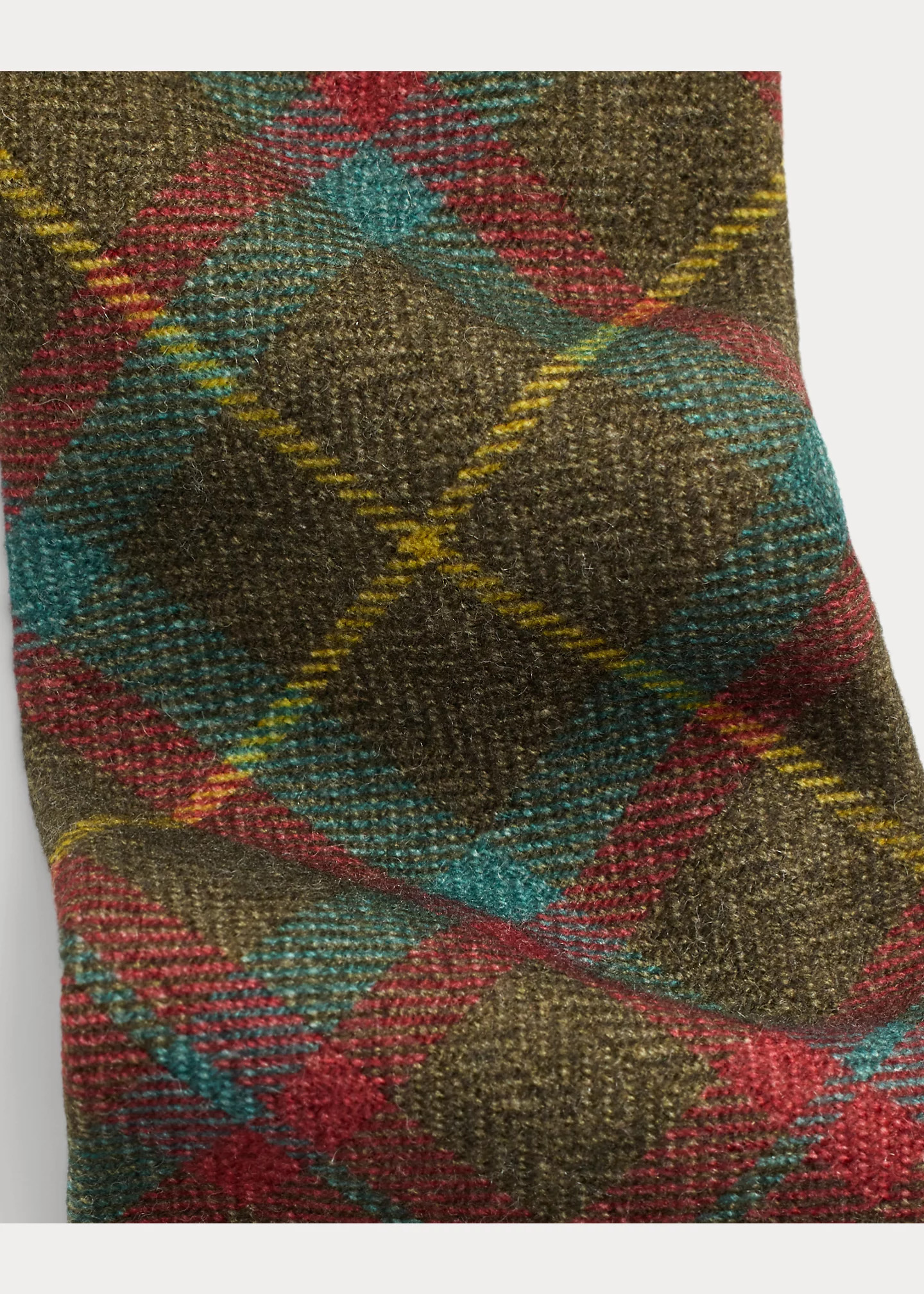 Handmade Plaid Cashmere-Wool Tie - 3
