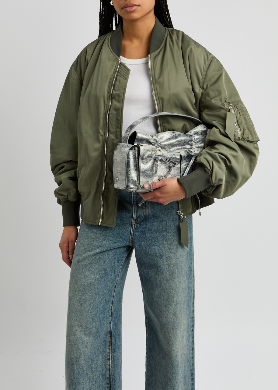 Acne Studios Multipocket Metallic-suede top Handle bag - 5