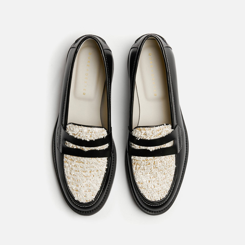 Wilde Black + White Habana Penny Loafer - Women's 1