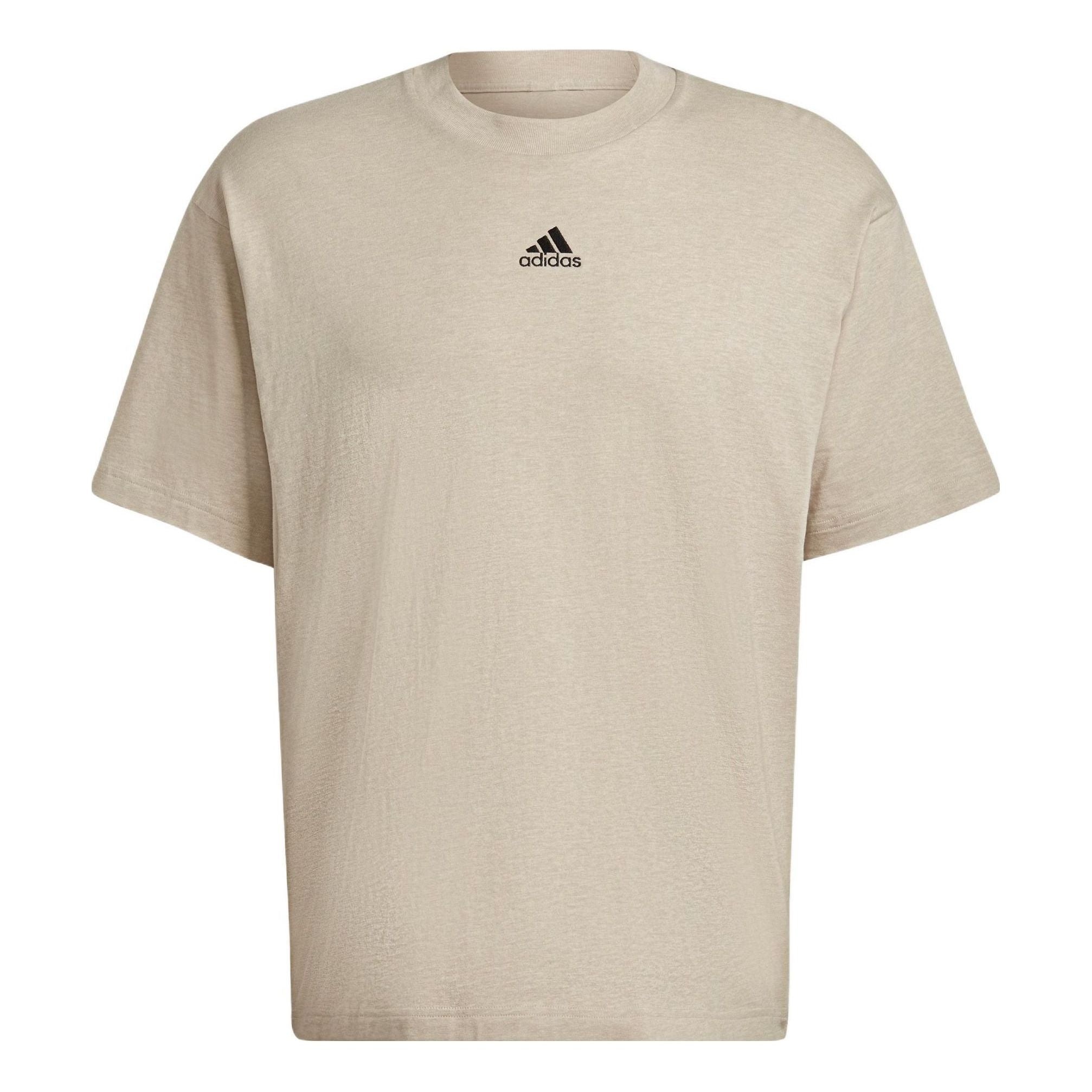 adidas BotanDyed Tee Solid Color Small Label Round Neck Sports Short Sleeve Couple Style Khaki HE306 - 1