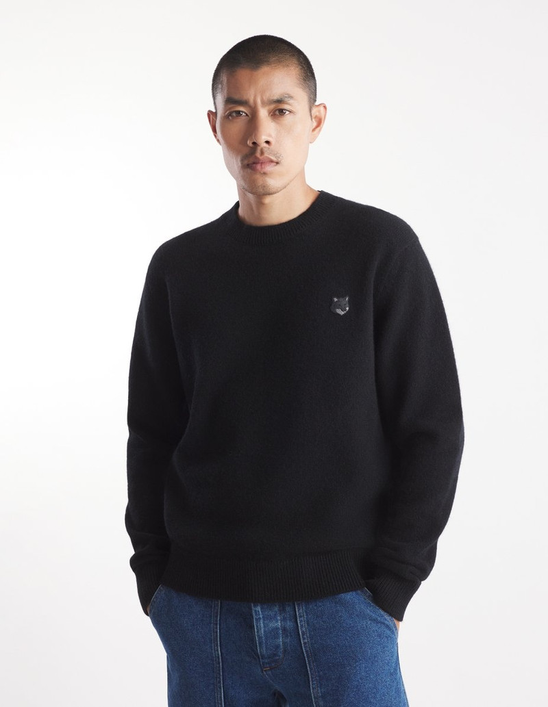 BOLD FOX HEAD PATCH REGULAR JUMPER IN LAMBSWOOL 3
