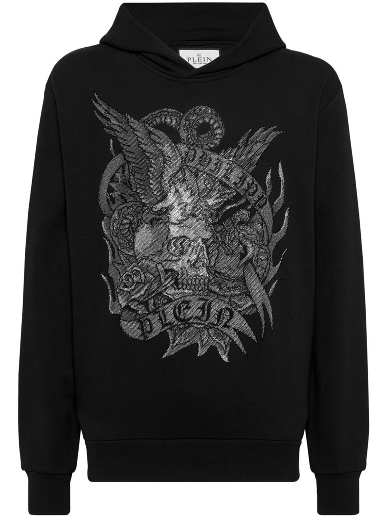 Crystal Tattoo crystal-embellished hoodie 1