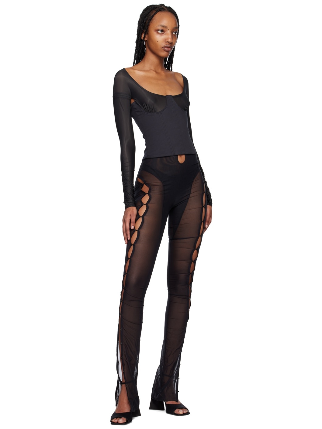 SSENSE Exclusive Black Scythe Bustier Blouse - 4