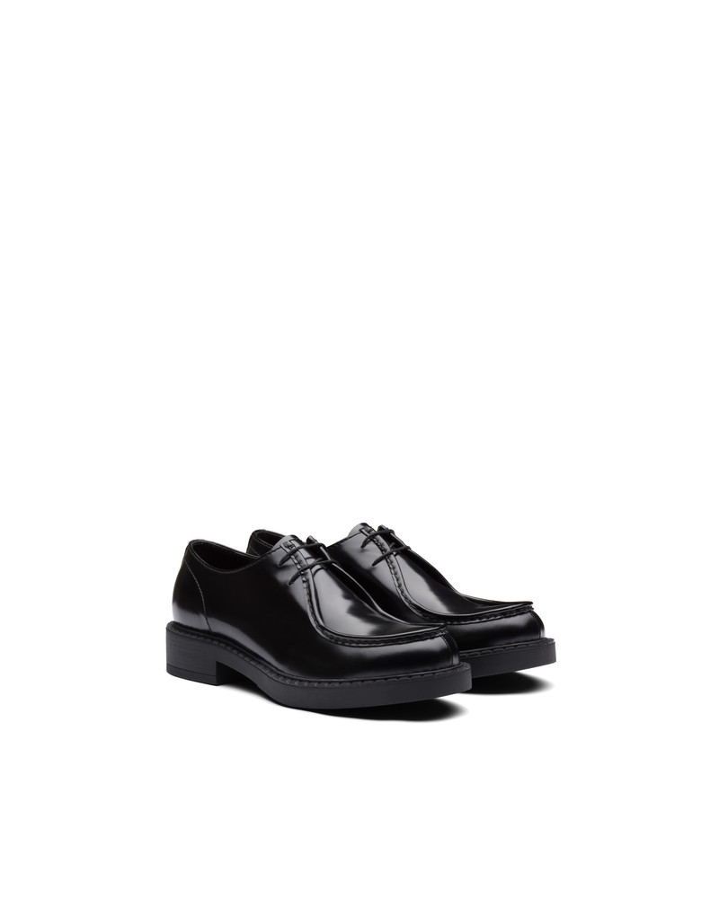 Brushed leather lace-up shoes 1