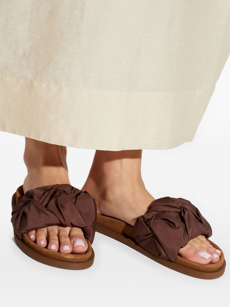 ruched flat sandals 5