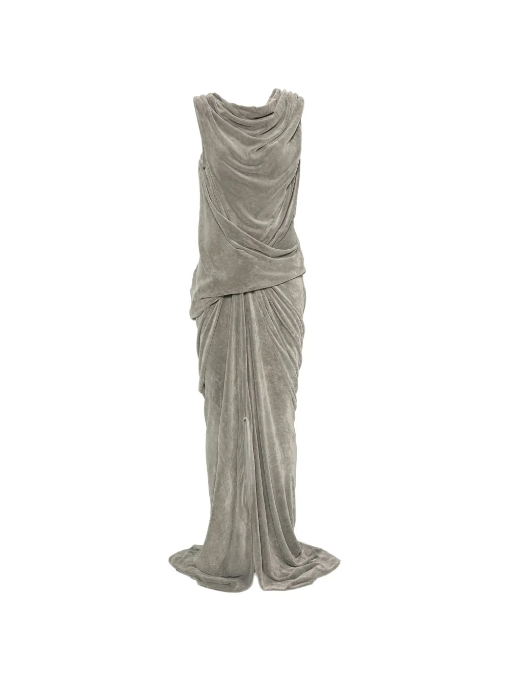 draped velvet maxi dress - 1