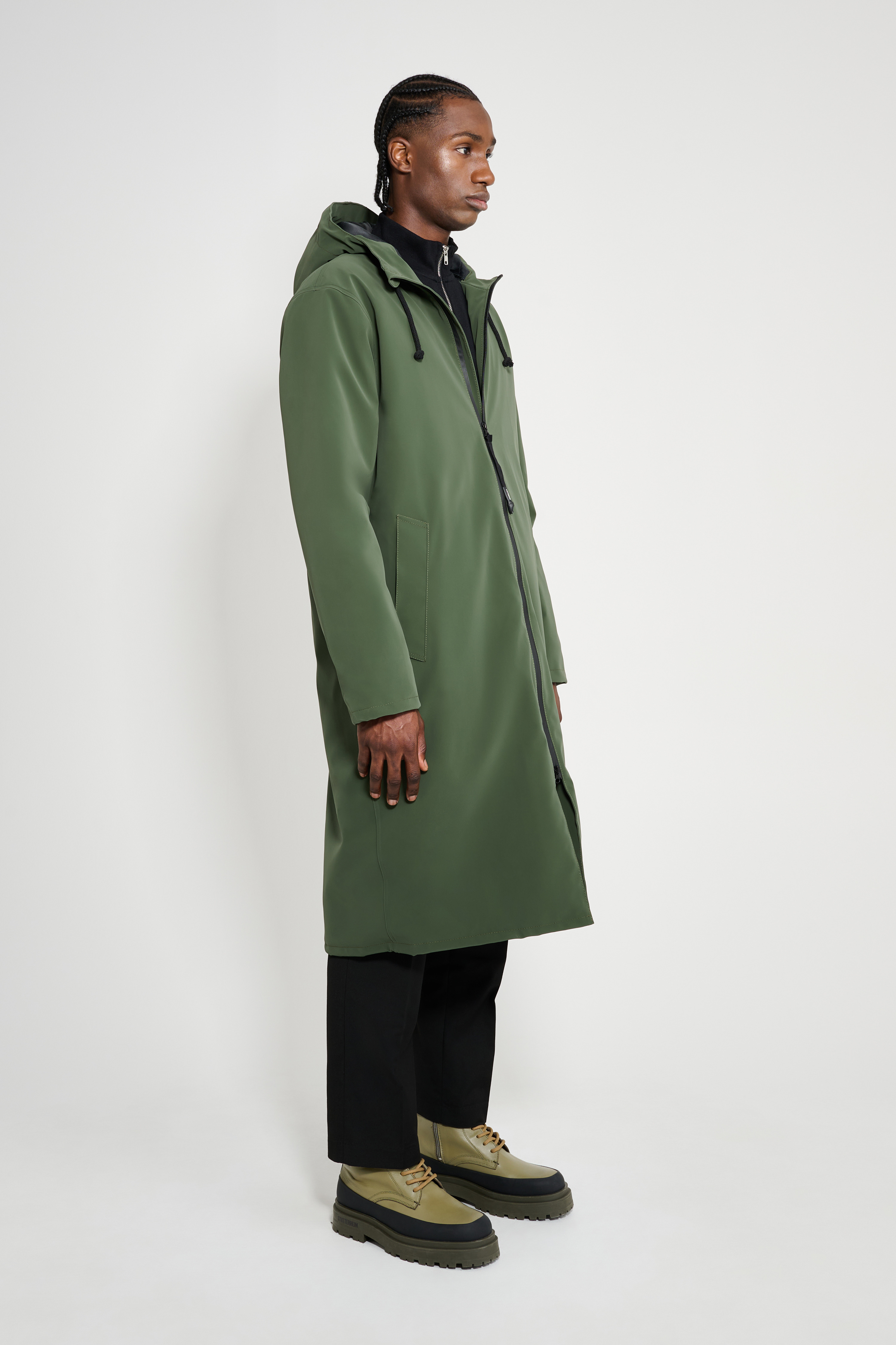 Stockholm Long Matte Winter Coat Green - 3
