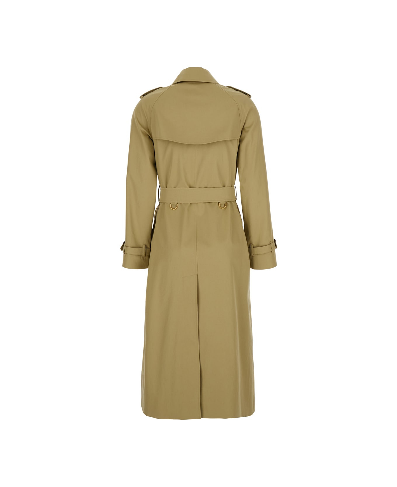 Sage Green Gabardine Waterloo Trench Coat - 2