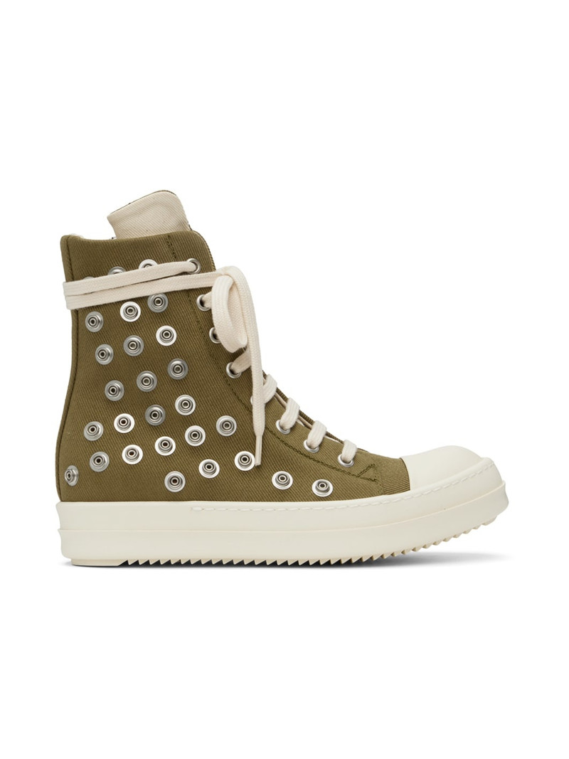 Khaki Rivet Sneakers 1