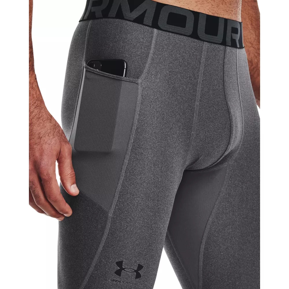 Men's Grey HeatGear Armour Leggings - 3