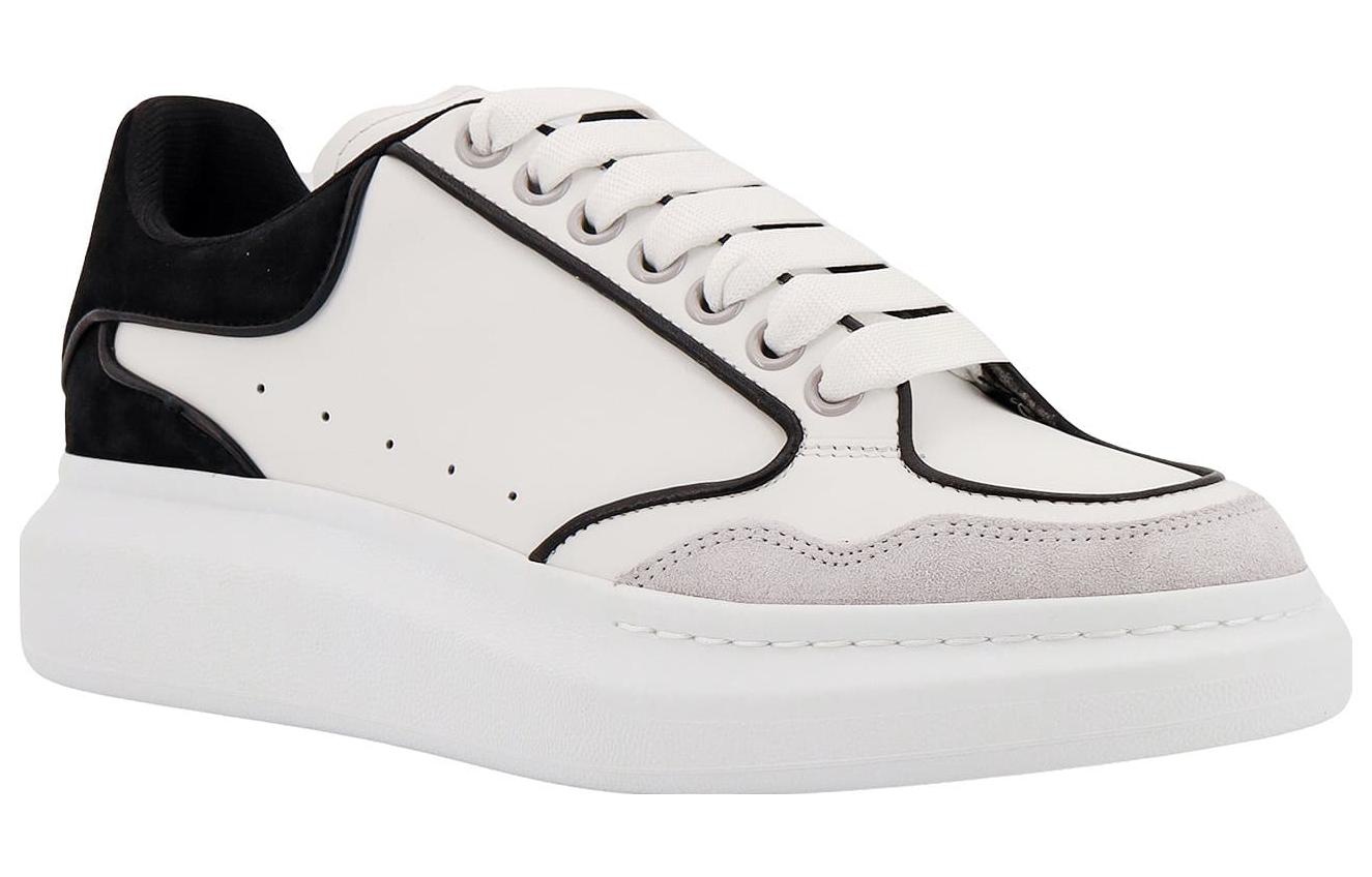 Alexander McQueen Oversized Leather Sneakers 'White Black' 777300WIE9J8732 - 3