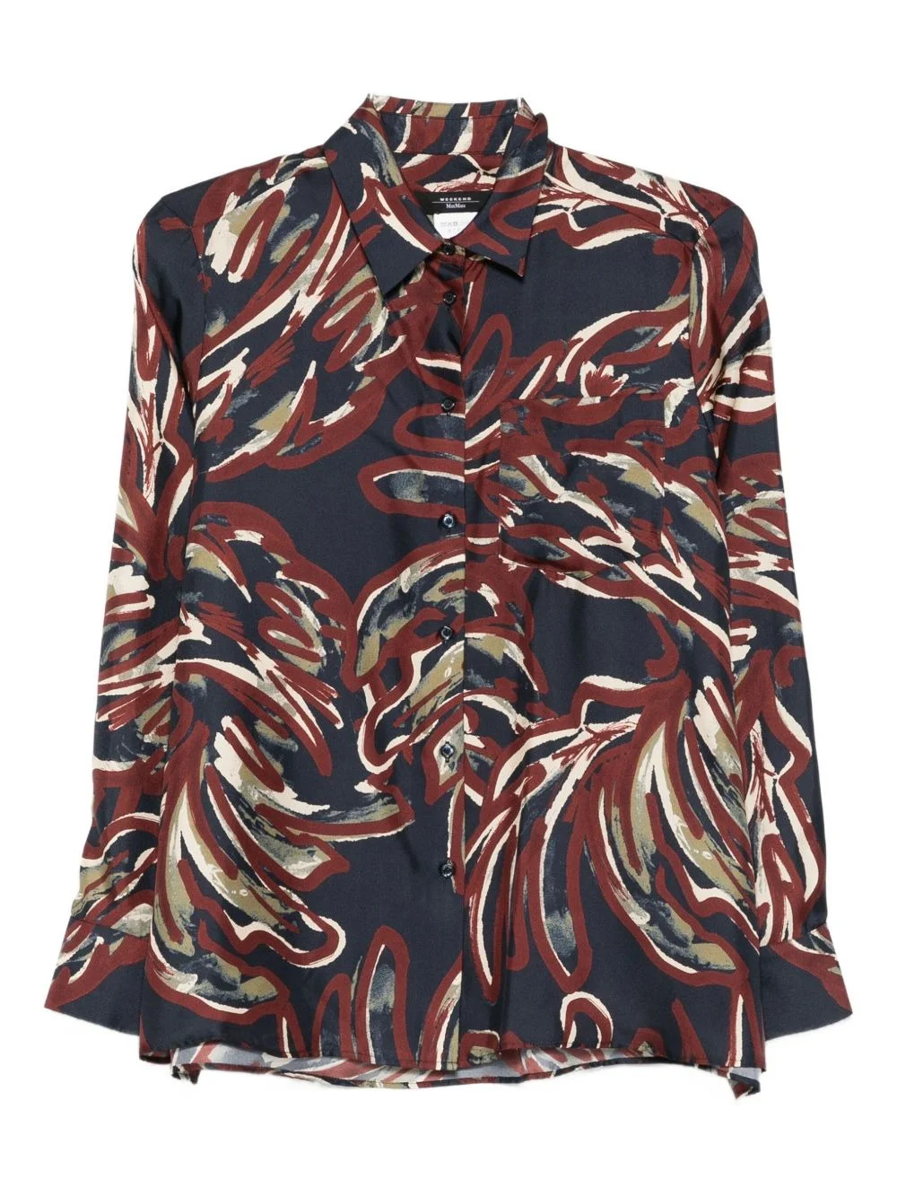 buttoned abstract-pattern shirt - 1