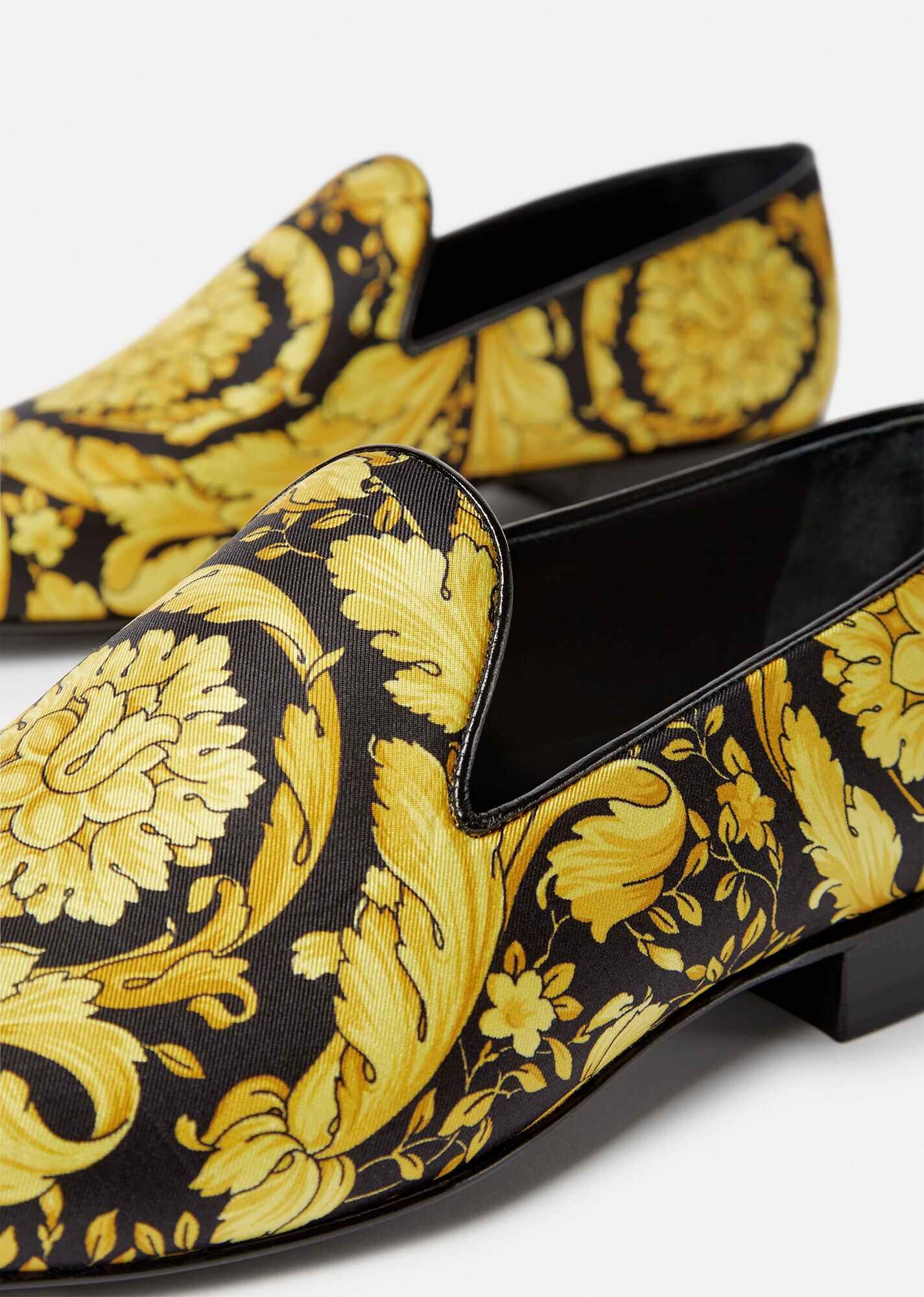 Barocco Print Silk Slippers - 3