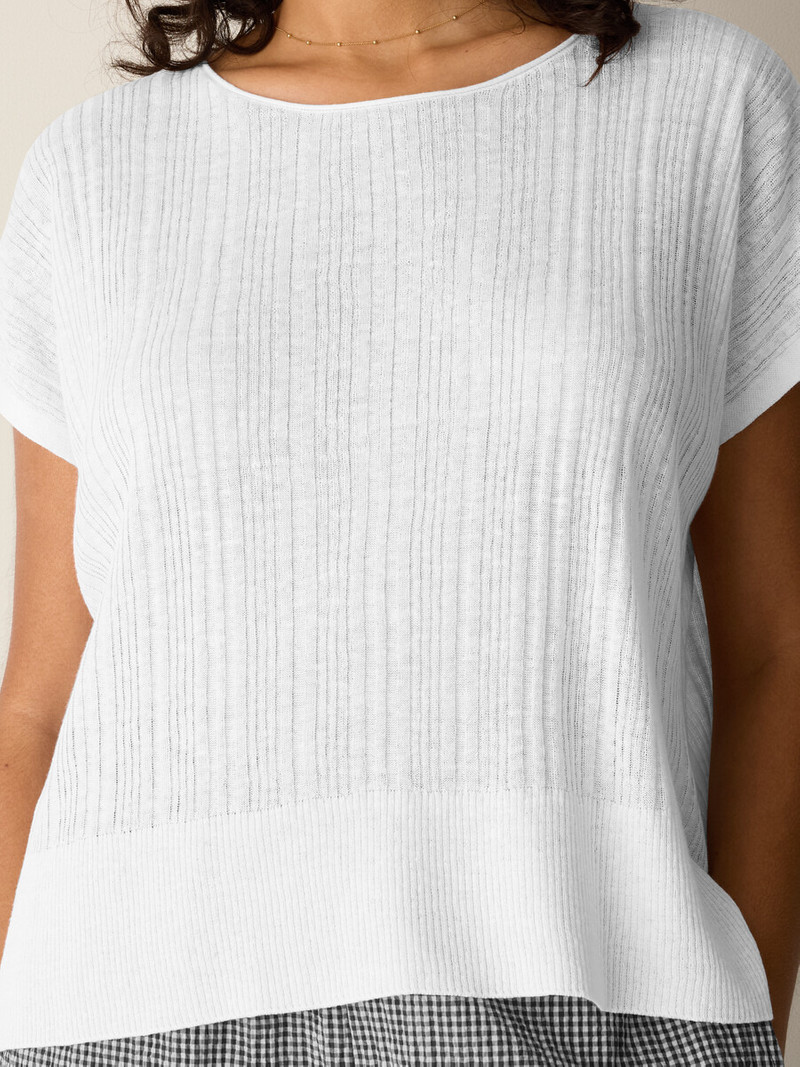 Organic Linen Cotton Crew Neck Top 5