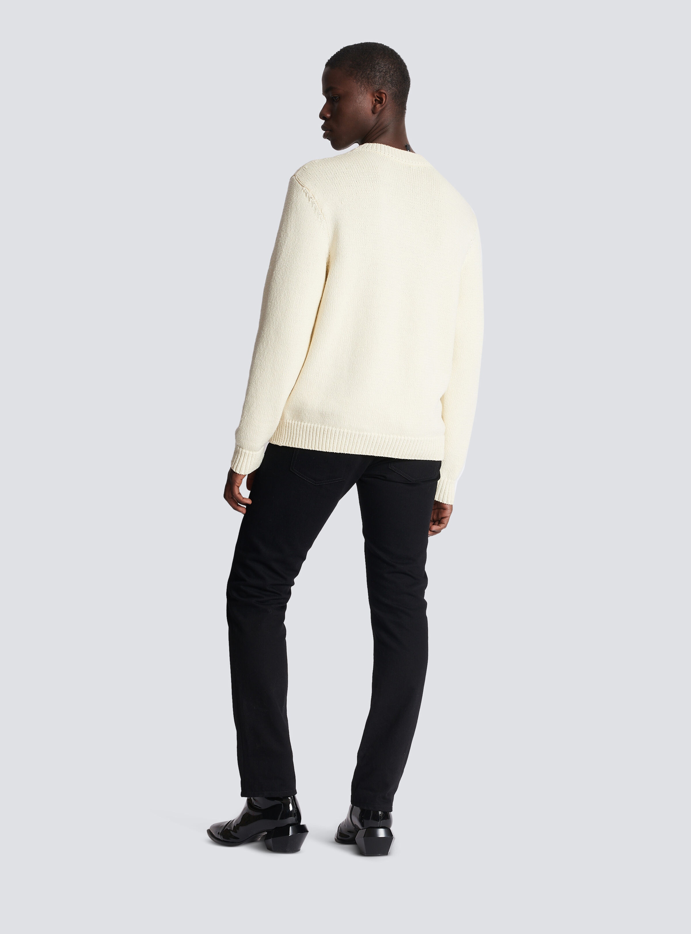 Balmain merino knit jumper - 4