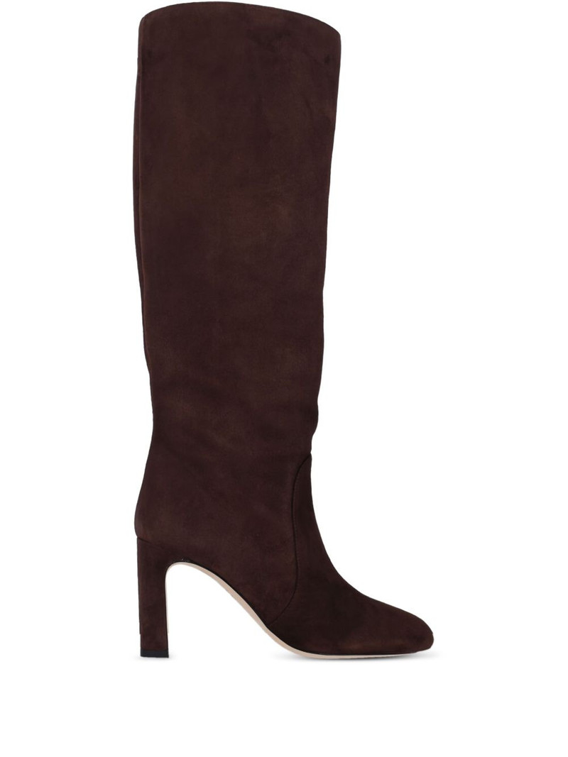 85mm block-heel suede boots 1