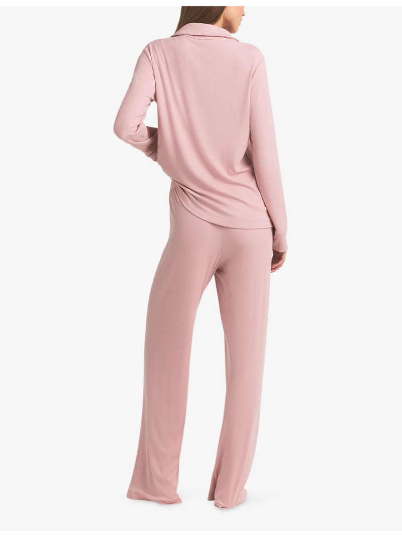 Soft Lounge Long-Sleeve Stretch-Modal Pajama Set 3