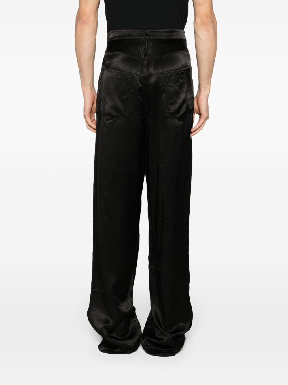 mirror-satin baggy trousers - 5