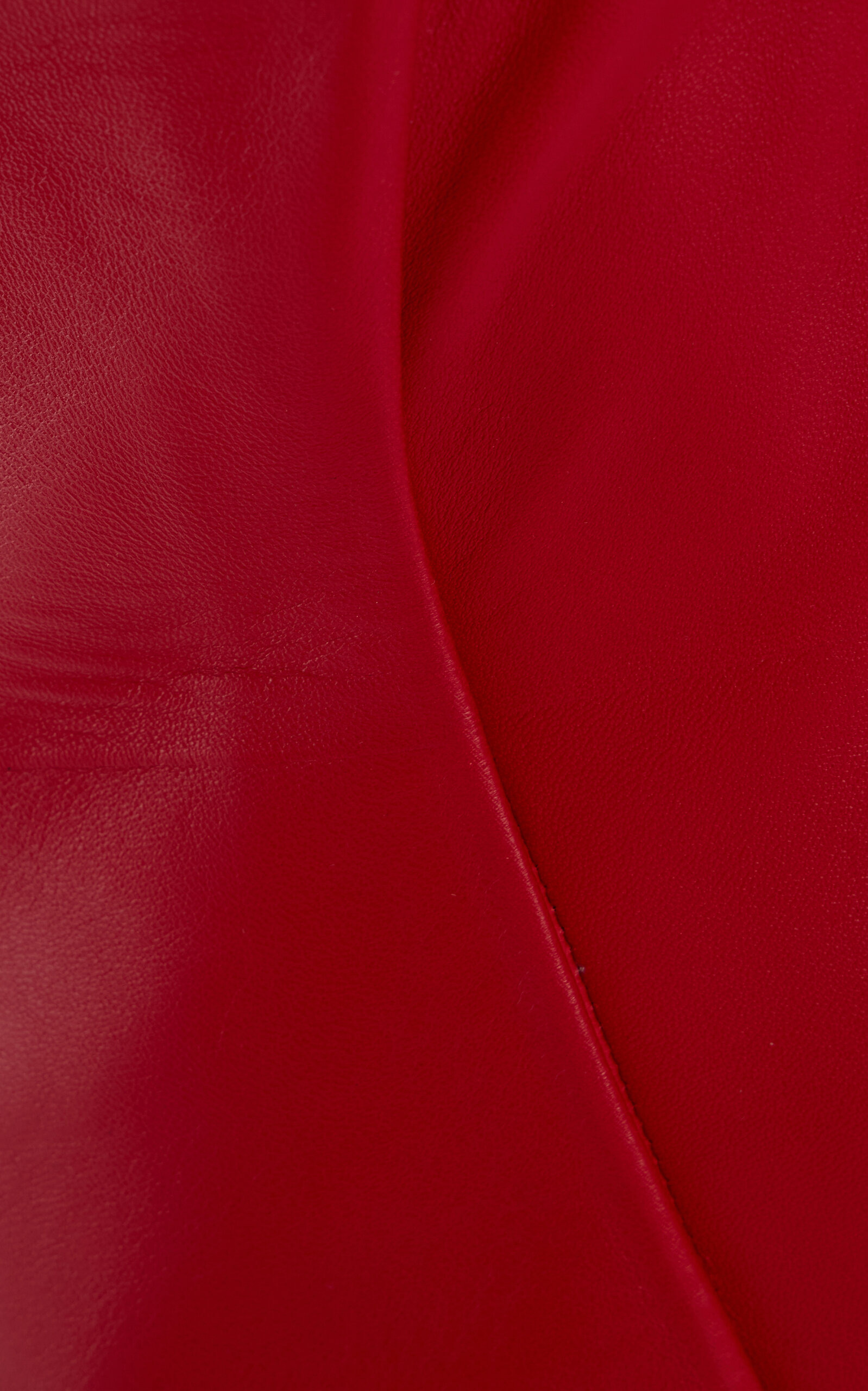 Cutaway Leather Mini Dress red - 5