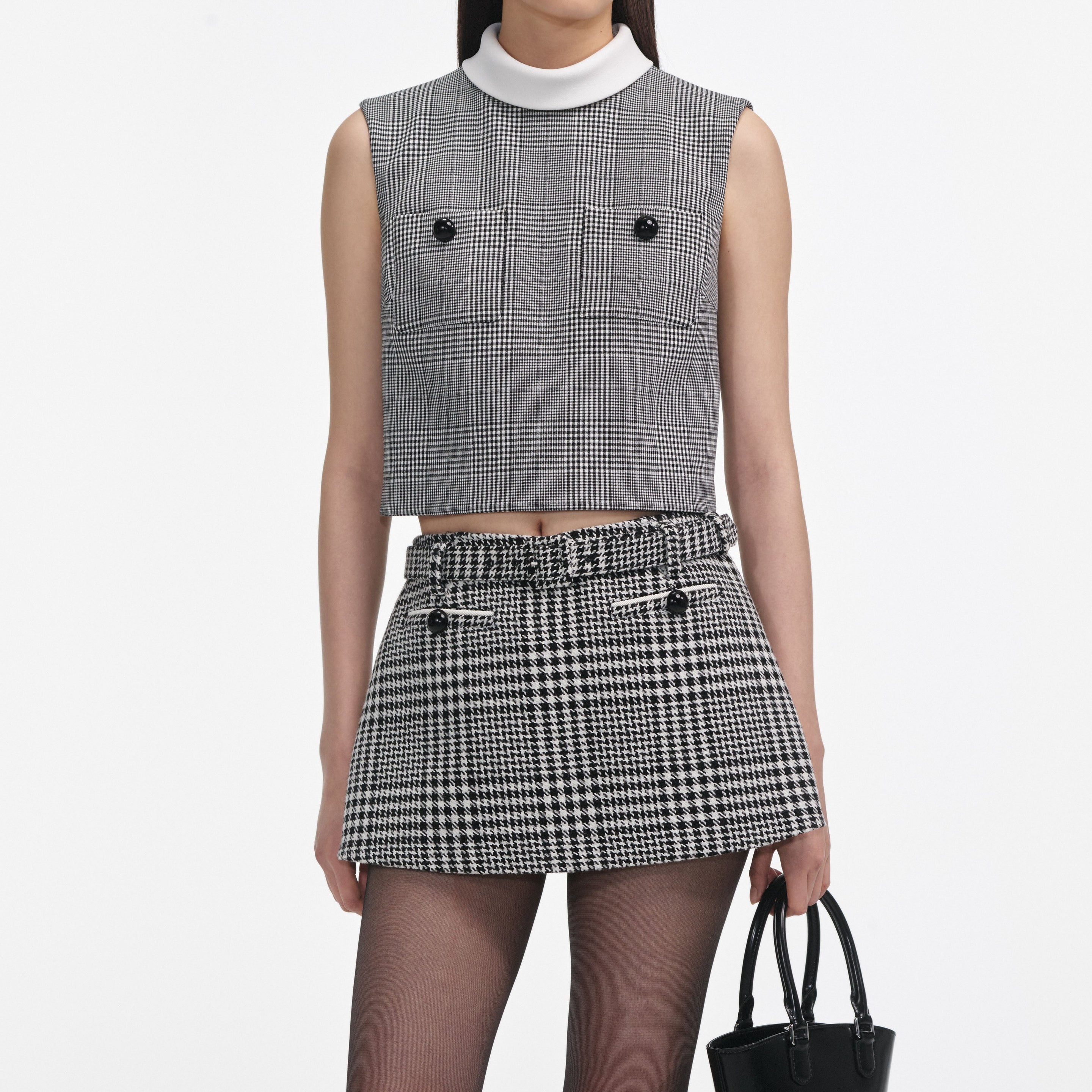 self-portrait Houndstooth Skort | REVERSIBLE