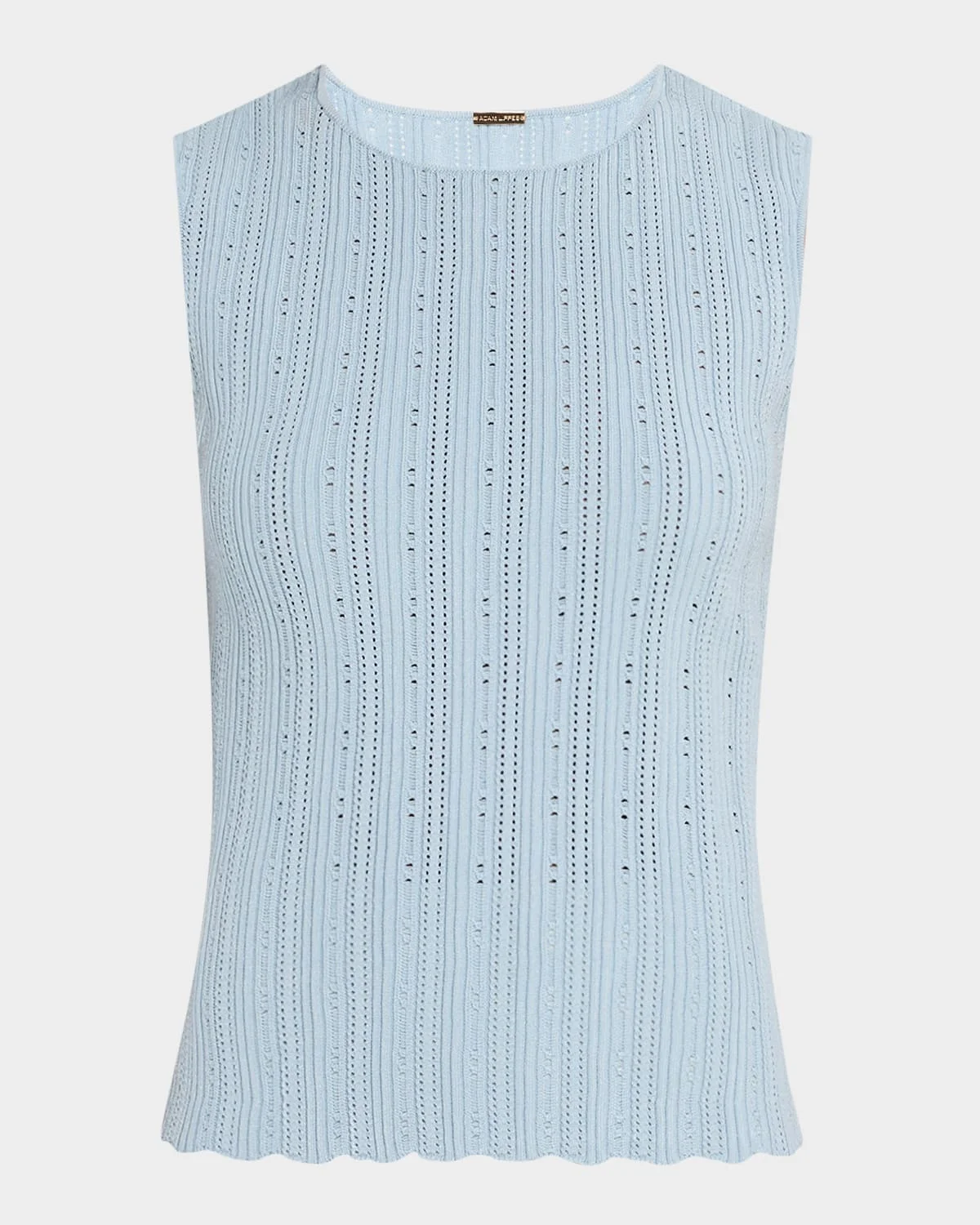 Pointelle Compact Jacquard Tank Top - 1
