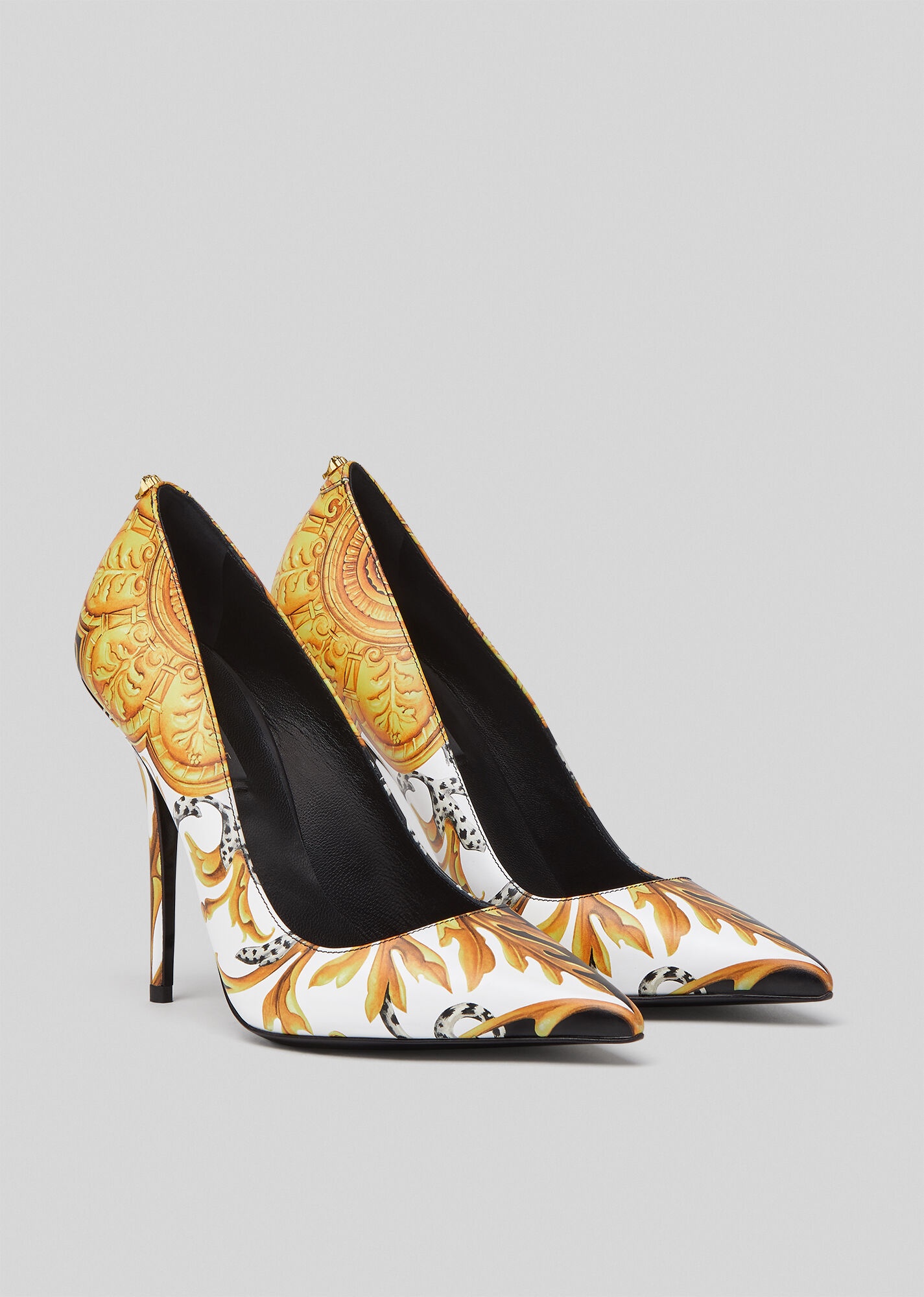 Barocco Acanthus Print Leather Pumps - 3