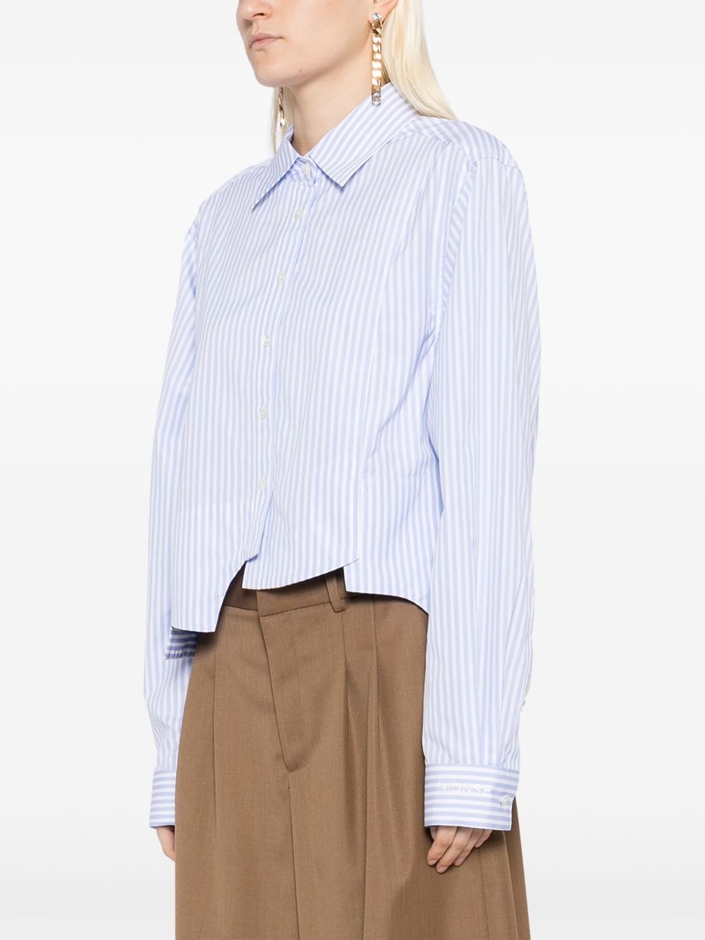 paneled cropped shirt - 3