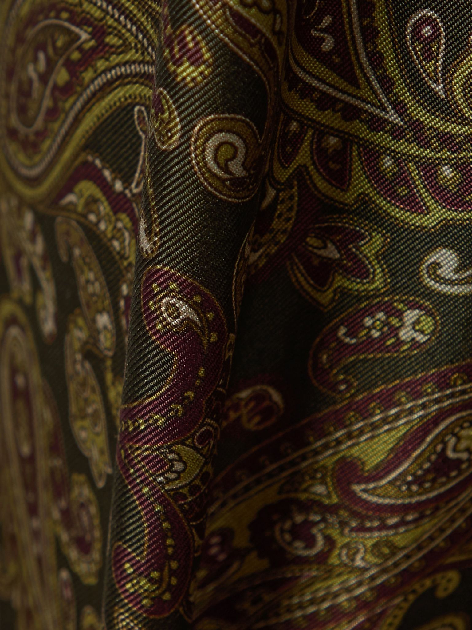 Paisley-print silk-twill wide-leg pants Brown - 6