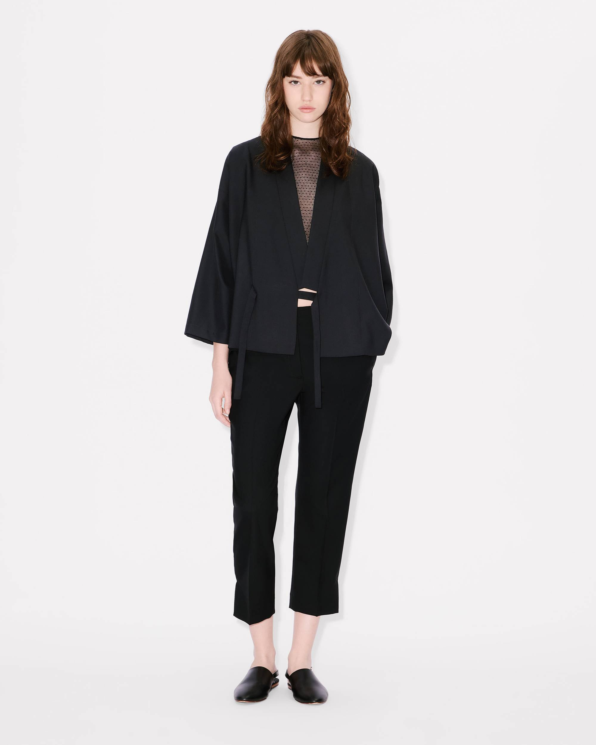 Kimono jacket in virgin wool - 3