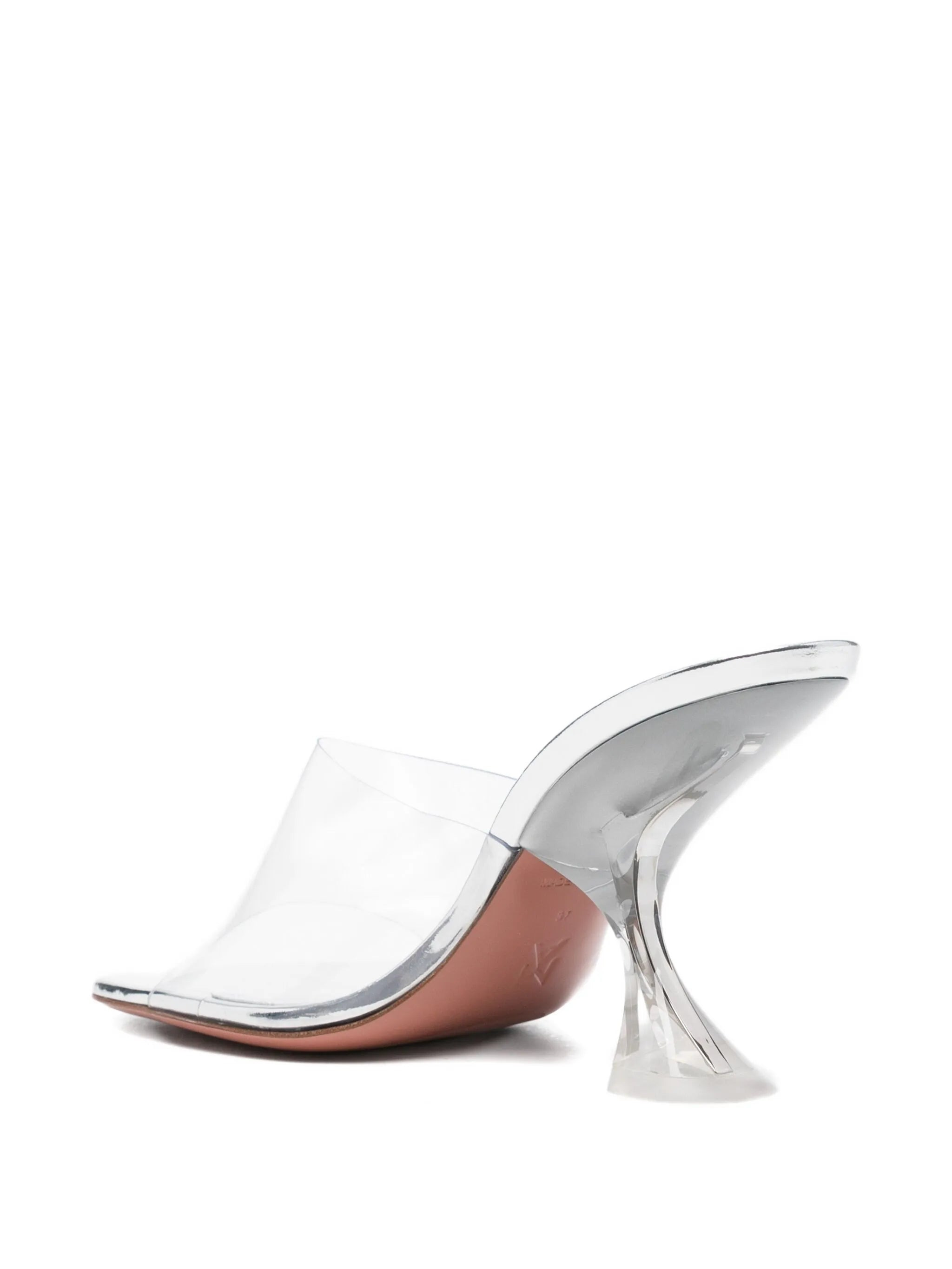 Amina Muaddi 90mm Taylor Glass Slipper Sandals - 2
