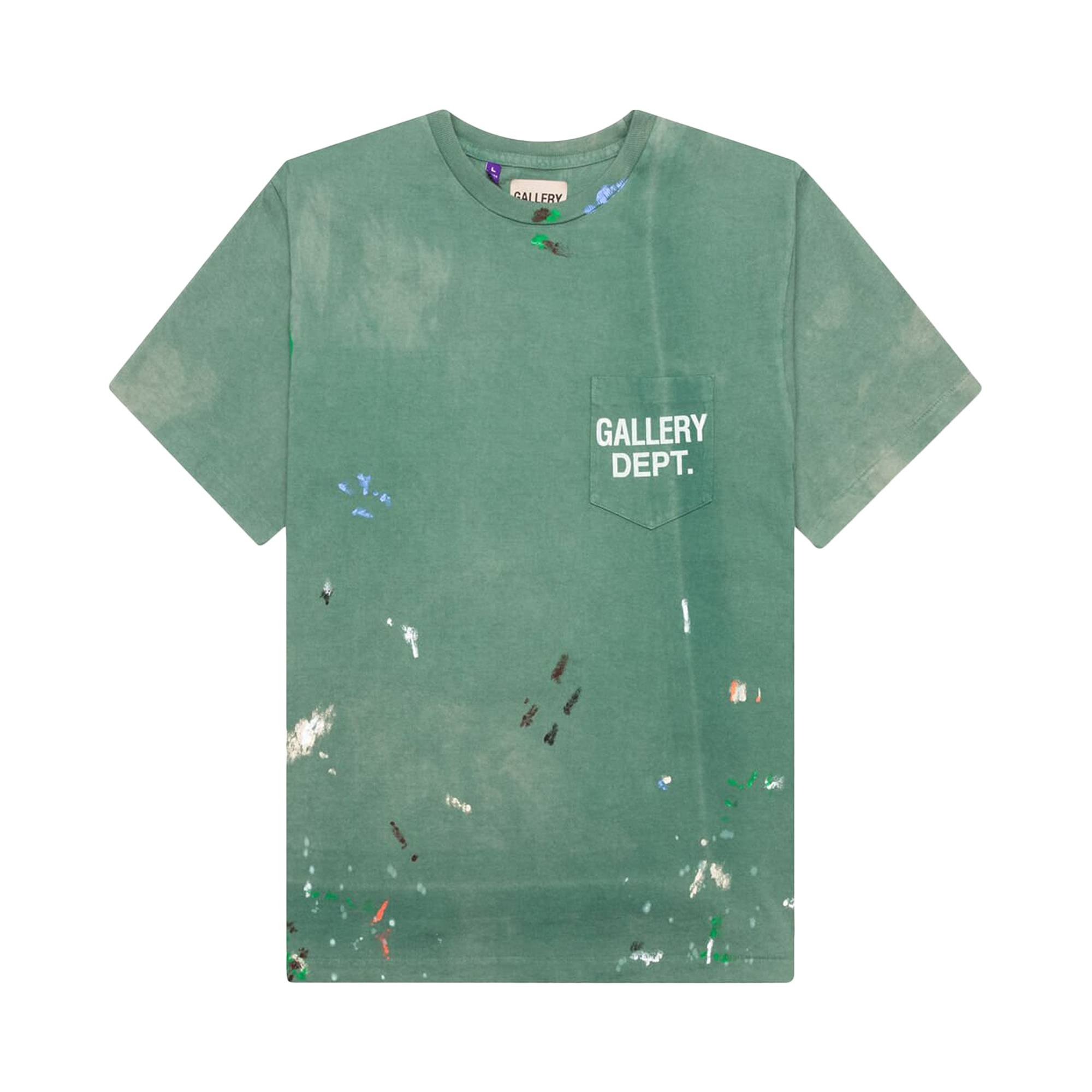 Gallery Dept. Vintage Logo Painted Tee 'Green' - 1