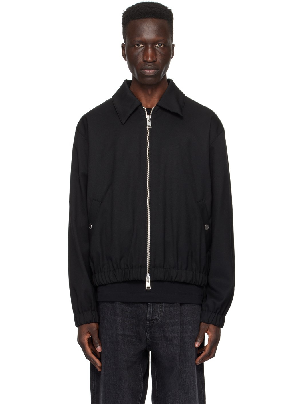 Black Ami De Cœur Bomber Jacket - 1