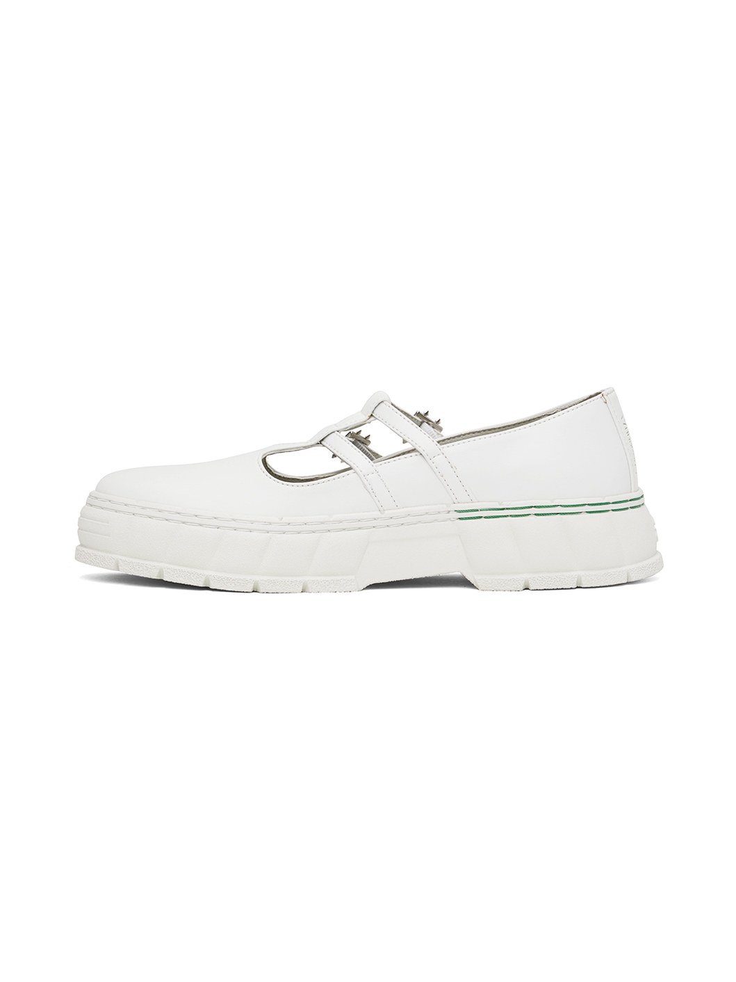 White 2001 Apple Mary Jane Loafers - 3