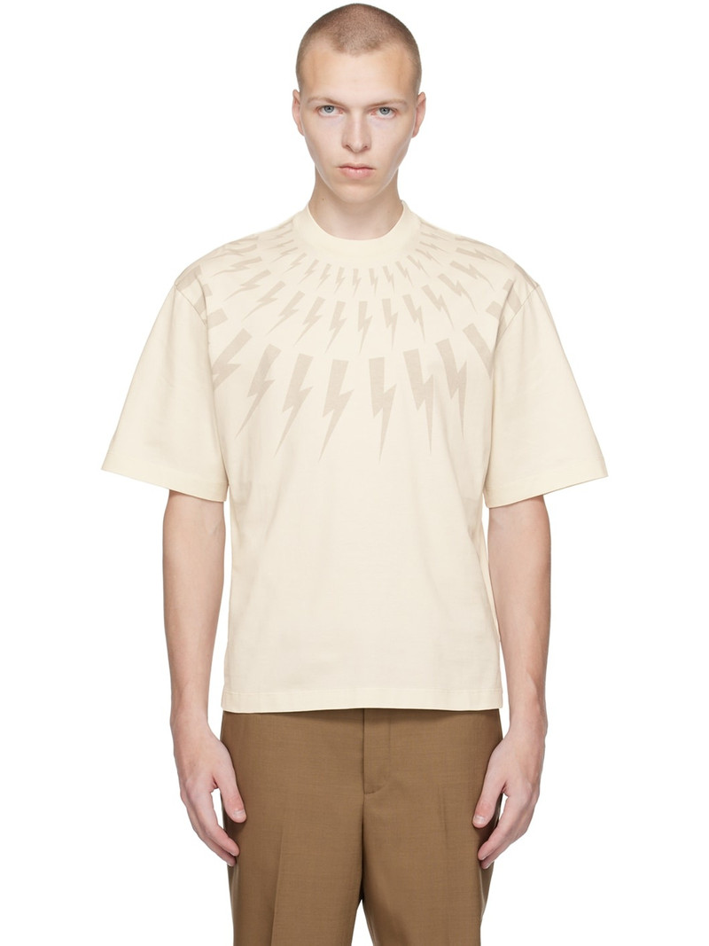 Off-White Fair Isle Thunderbolt T-Shirt - 1