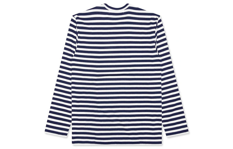 COMME des GARCONS PLAY Stripe Long Sleeves Tee 'Navy Blue White' AZ-T010-051-1 - 2