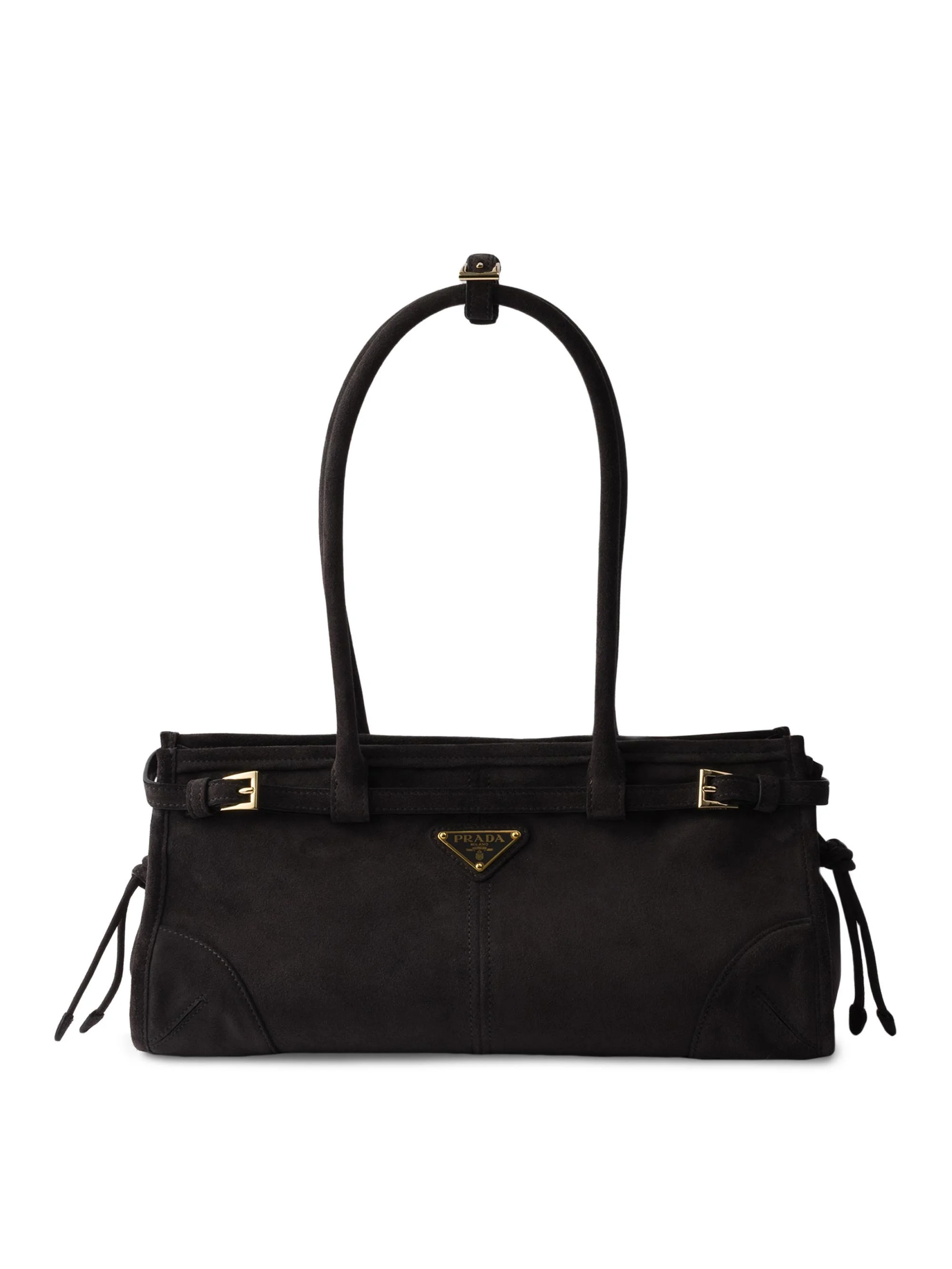 Women's Bonnie Medium Suede Top Handle Bag - Anthracite Gray - 1