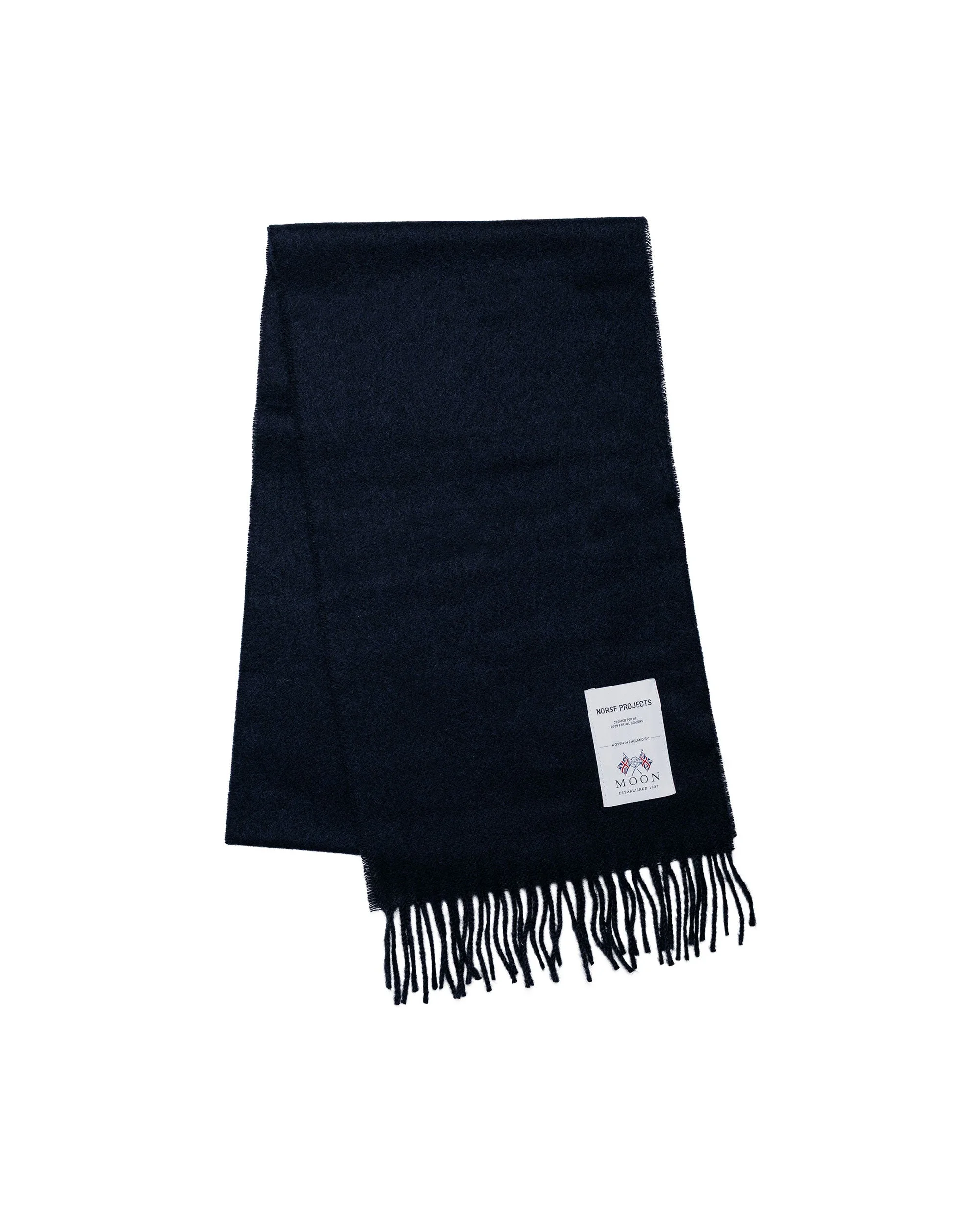 Moon Merino Lambswool Scarf Dark Navy - 1