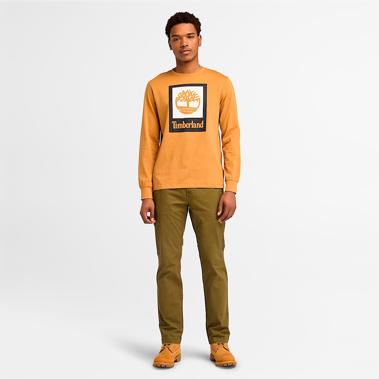 Men's Stack Logo Colored Long Sleeve Tee - 3