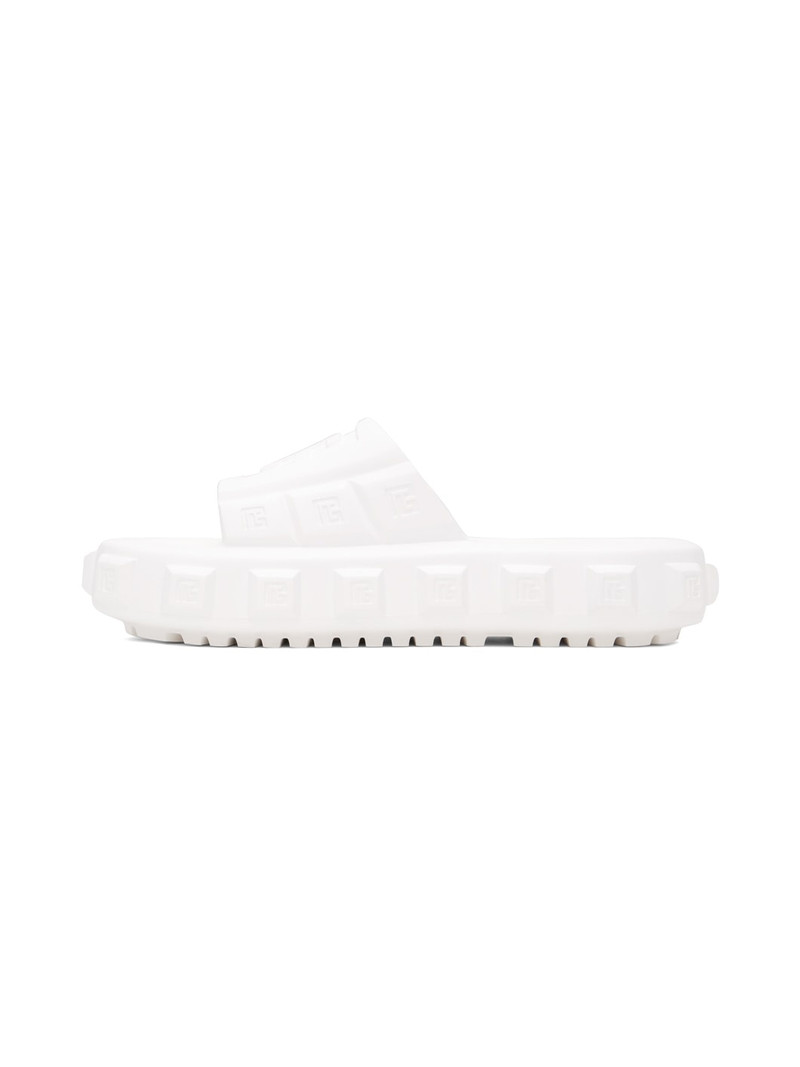 Balmain White Ari Flat Mules outlook