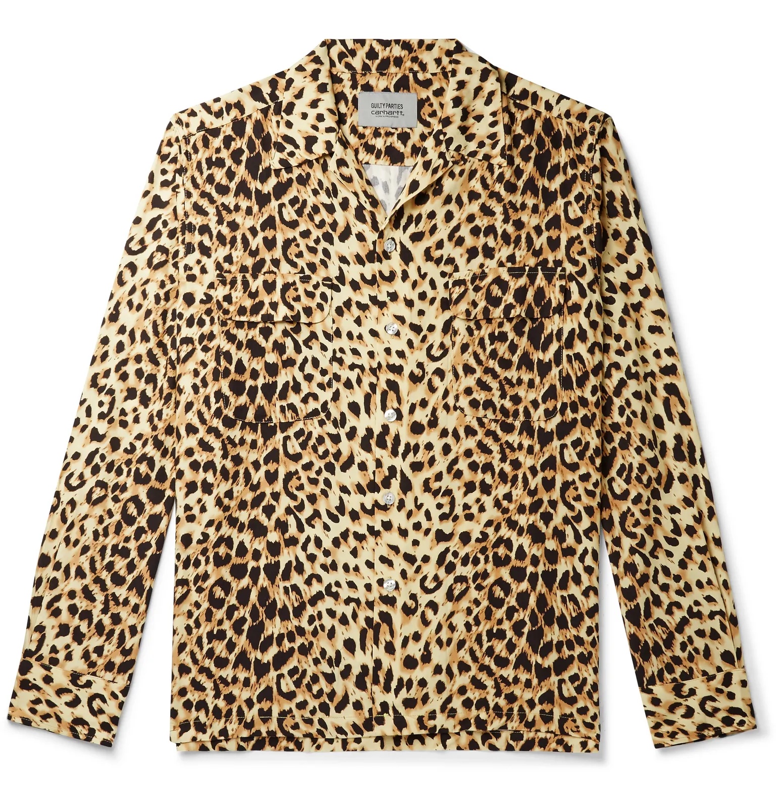 + Wacko Maria Camp-Collar Leopard-Print Woven Shirt - 1