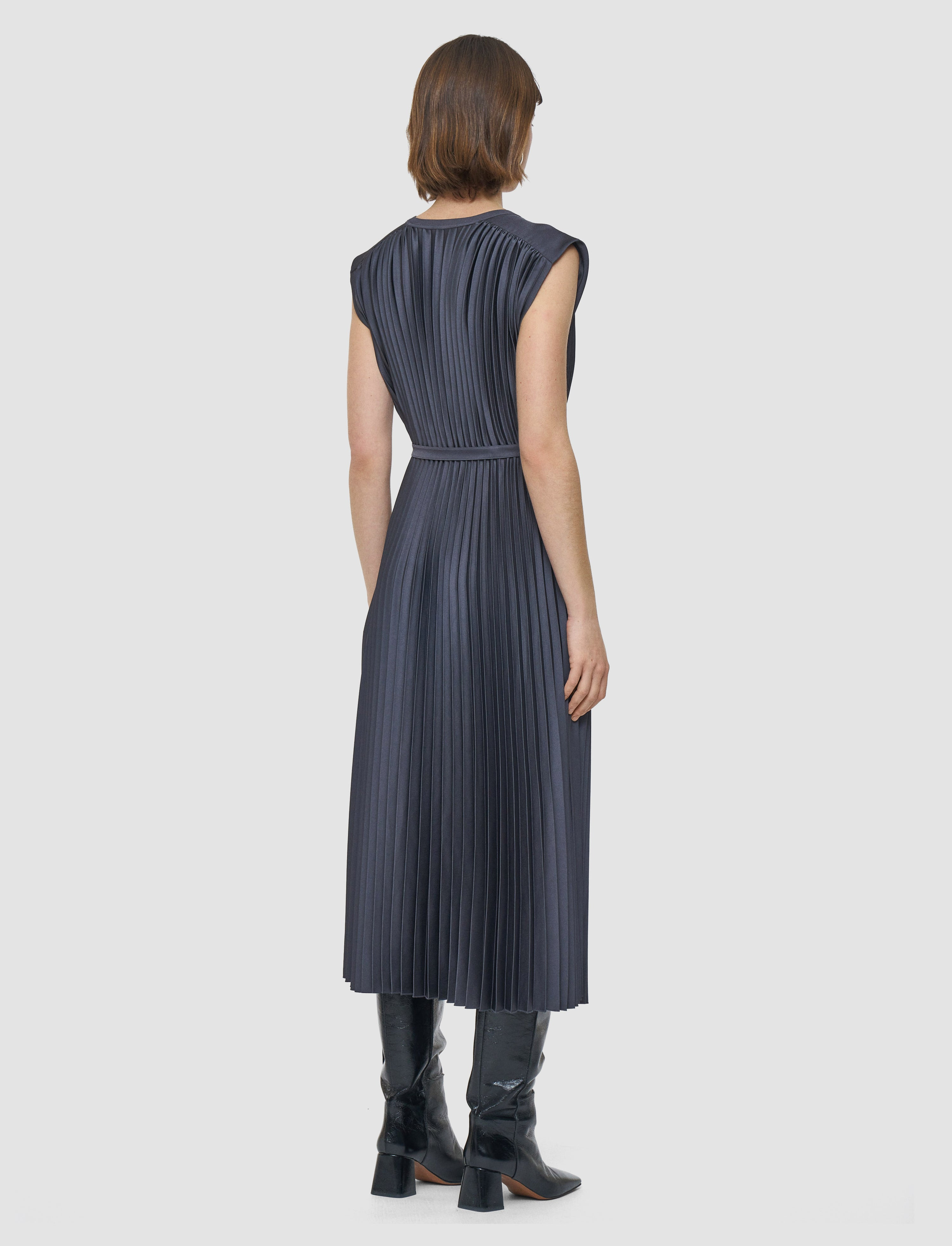 Volta Knit Weave Plissé Dress - 2