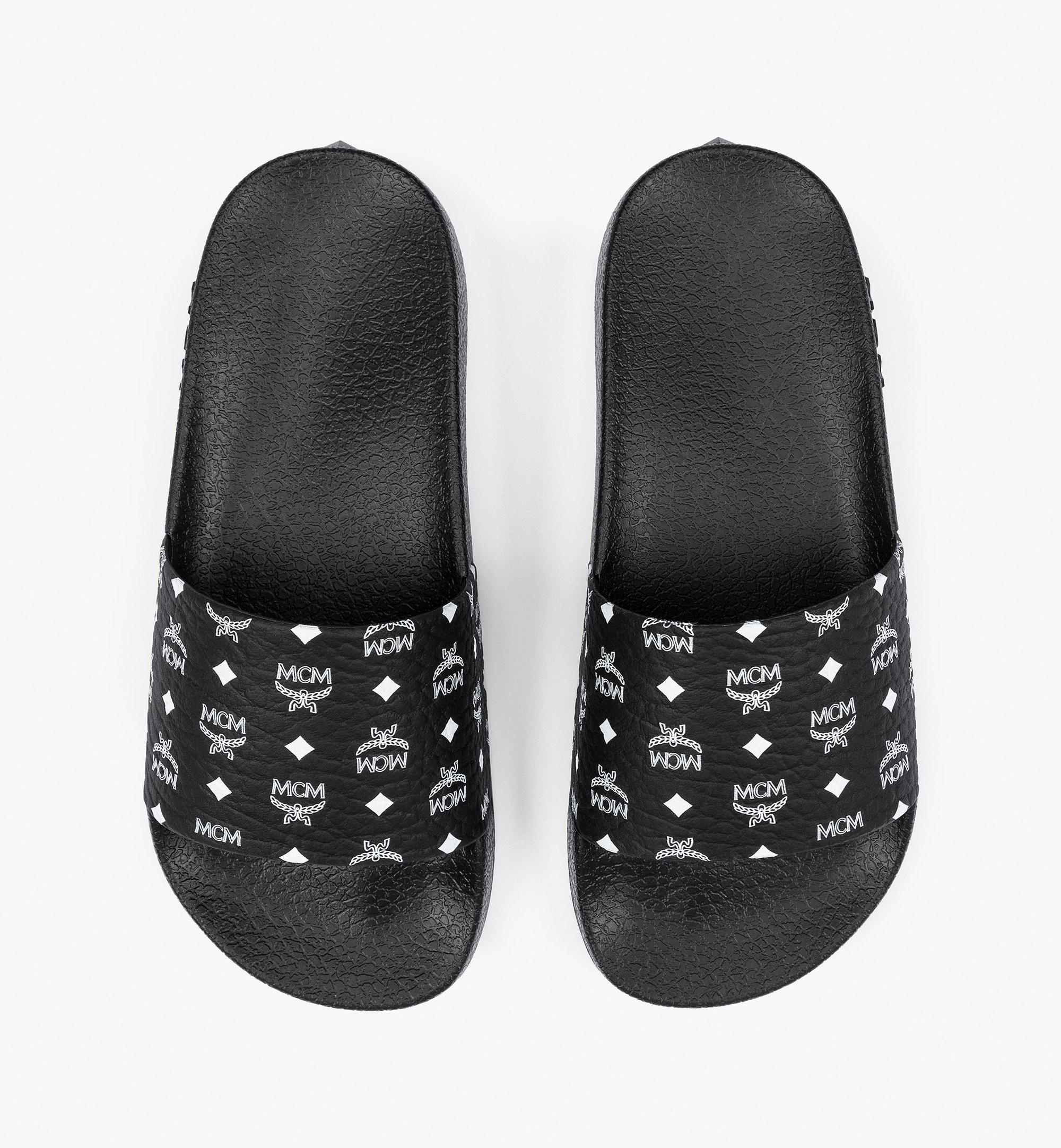 Monogram Print Rubber Slides - 5