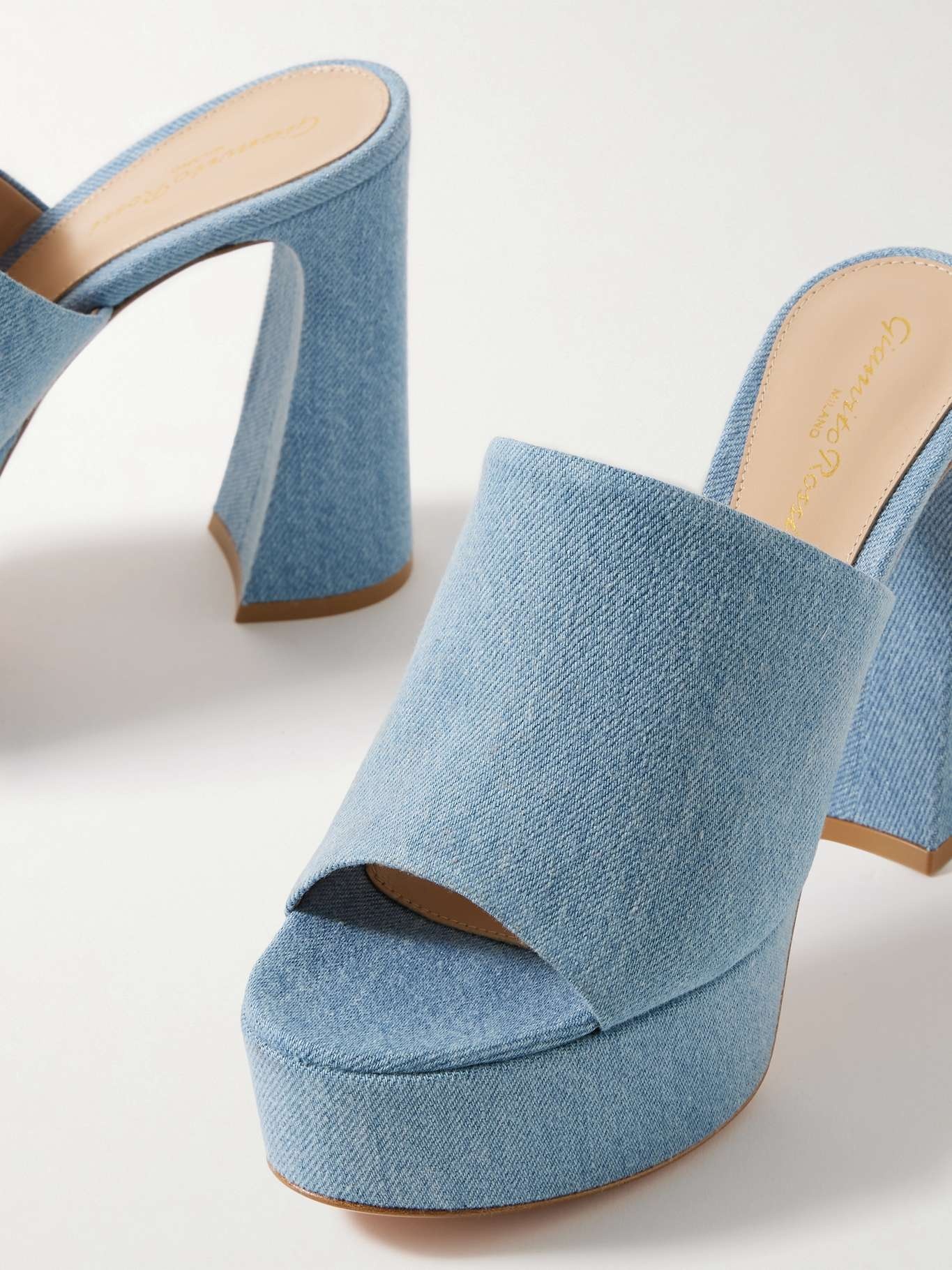 Holly 70 denim platform mules - 4