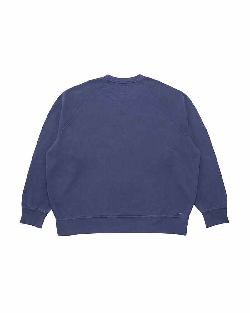 visvim AMPLUS SWEAT L/S DMGD W BLUE outlook